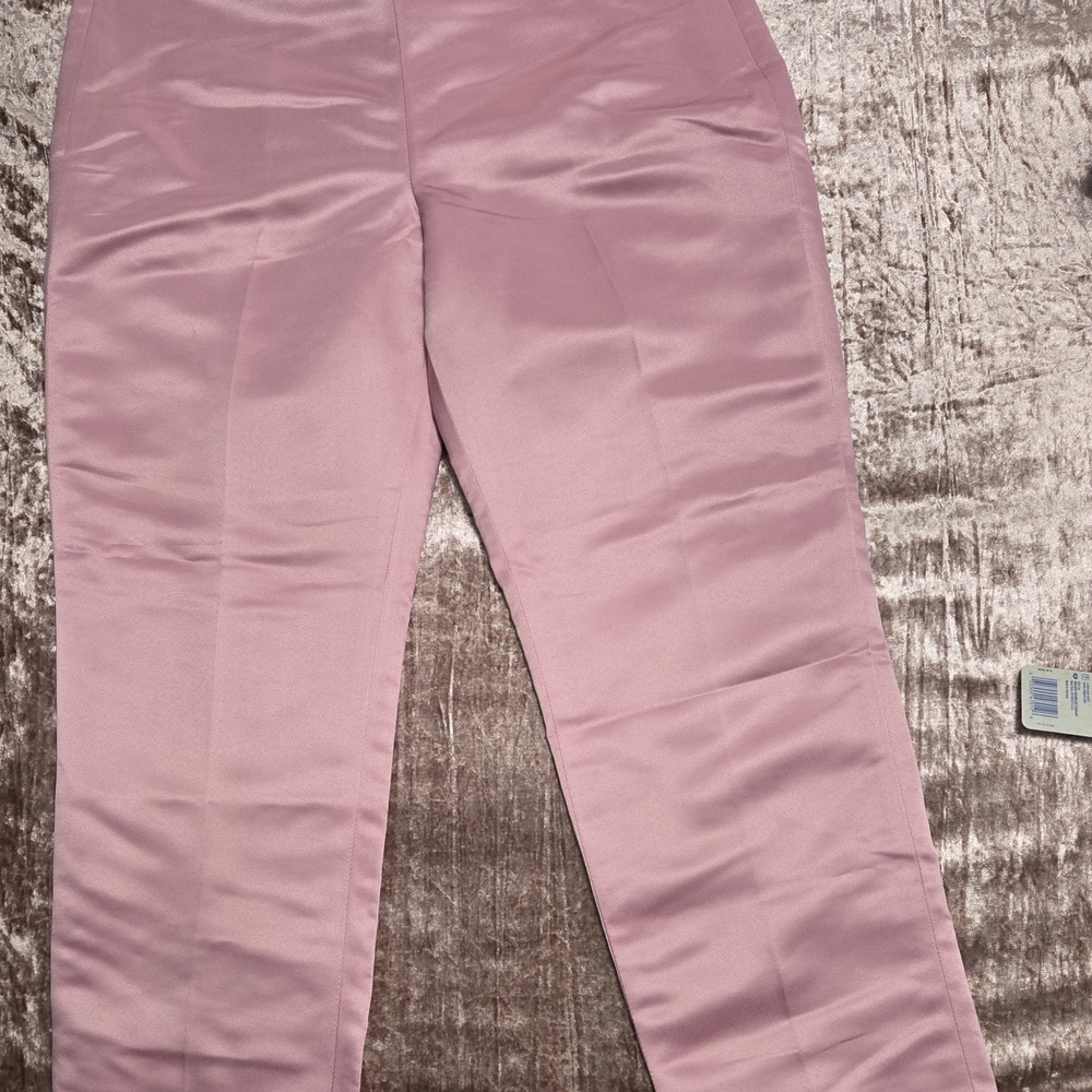 J. Crew Blush Pink Satin Ankle Trousers